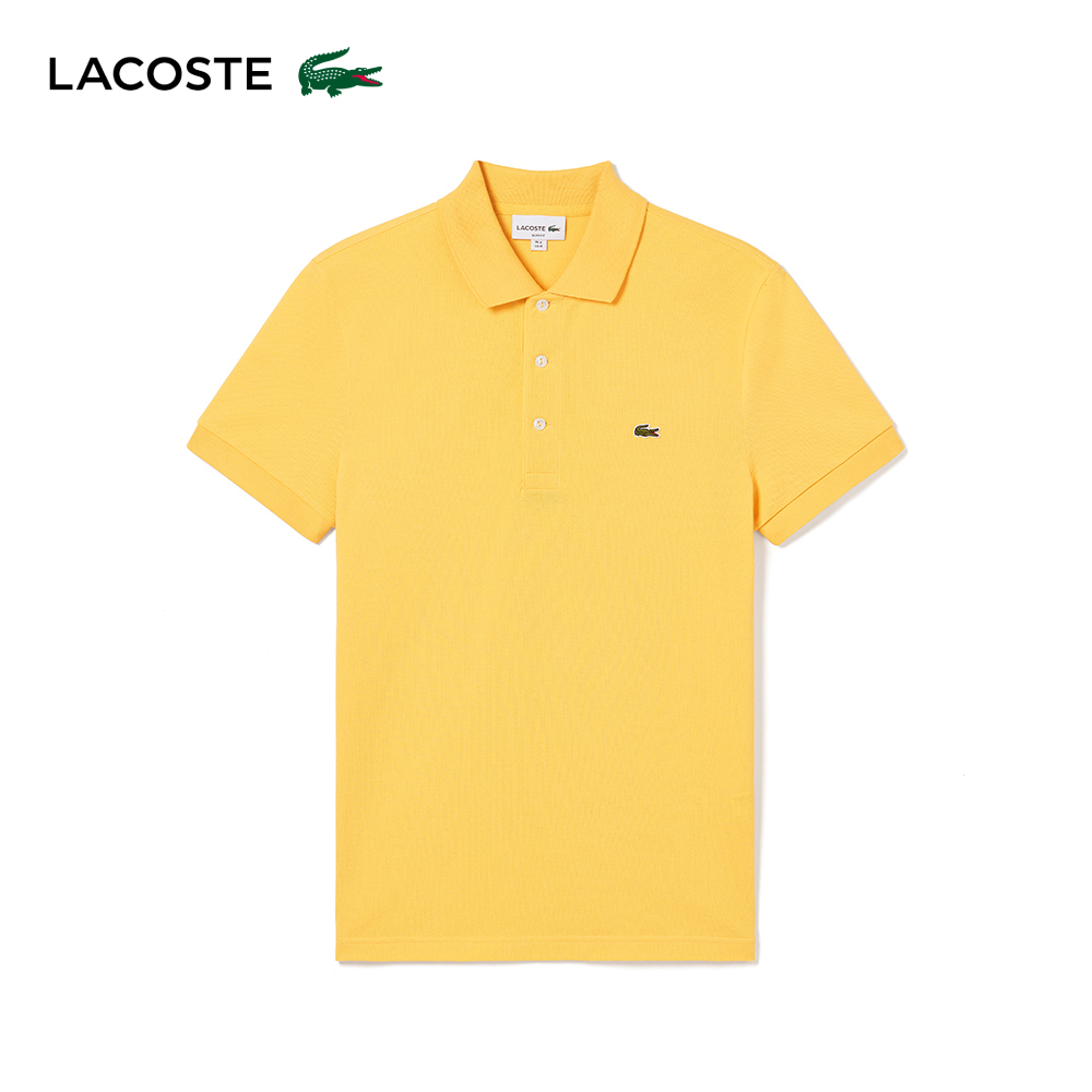 LACOSTE 男裝-經典修身短袖Polo衫(玉米黃)好評推