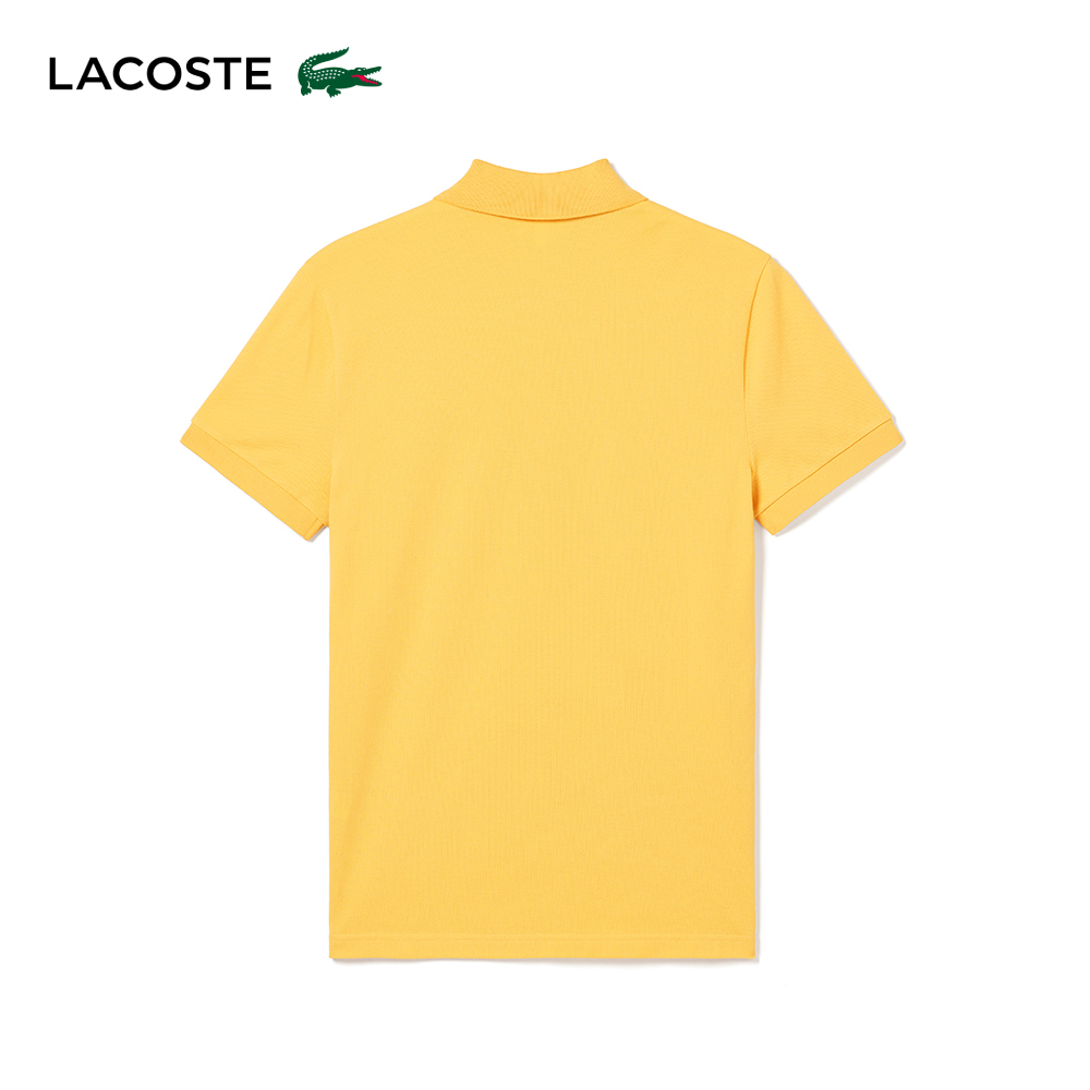 LACOSTE 男裝-經典修身短袖Polo衫(玉米黃)好評推