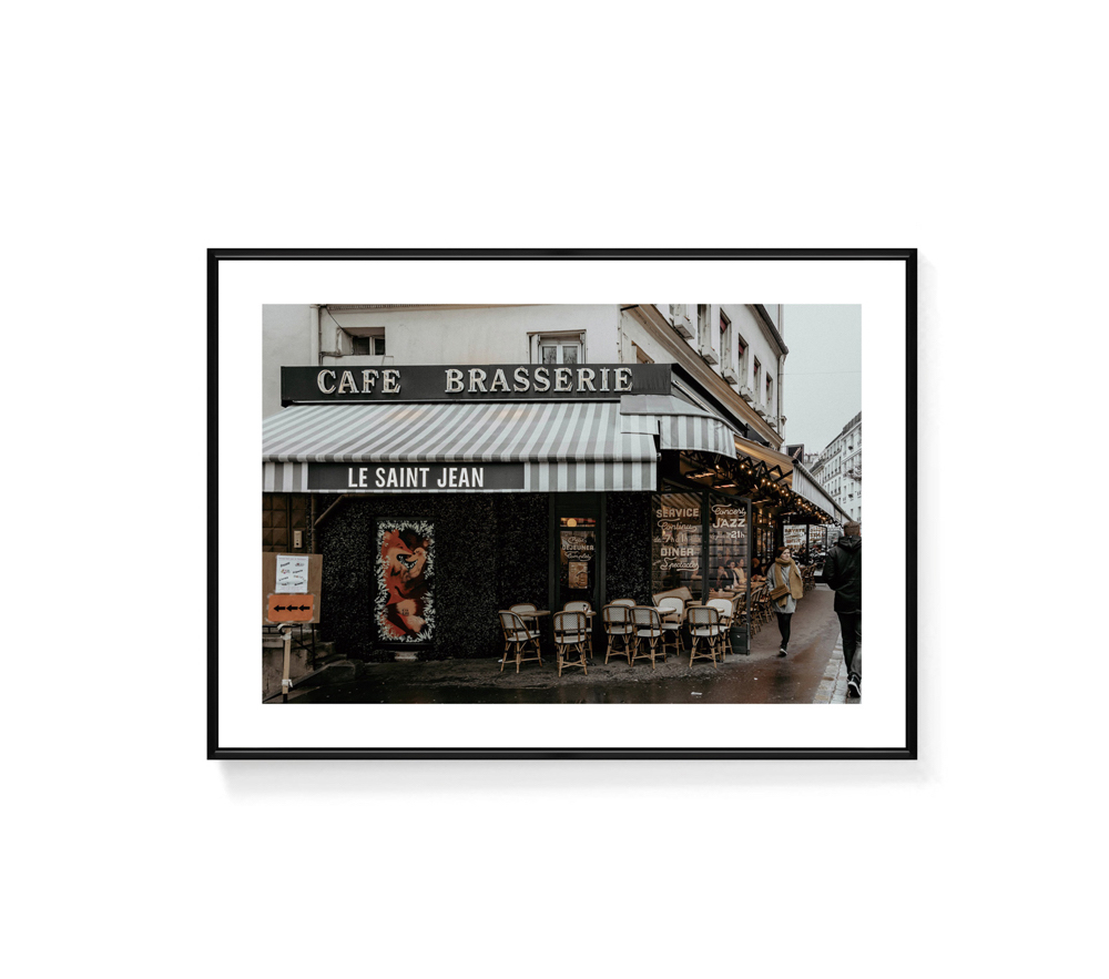 菠蘿選畫所 漫步巴黎咖啡館 - 50x70cm(攝影咖啡插畫