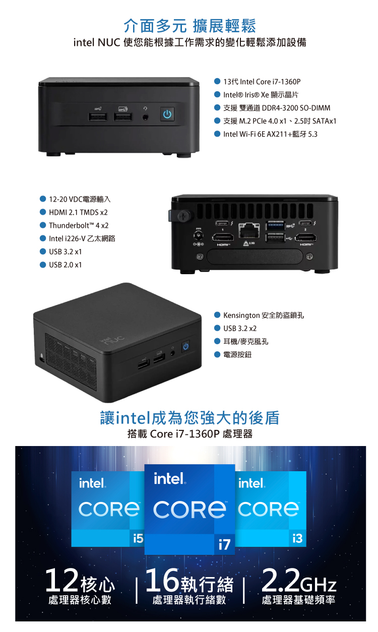 ASUS 華碩 NUC i7十二核 WIN11 {甜到悲傷}