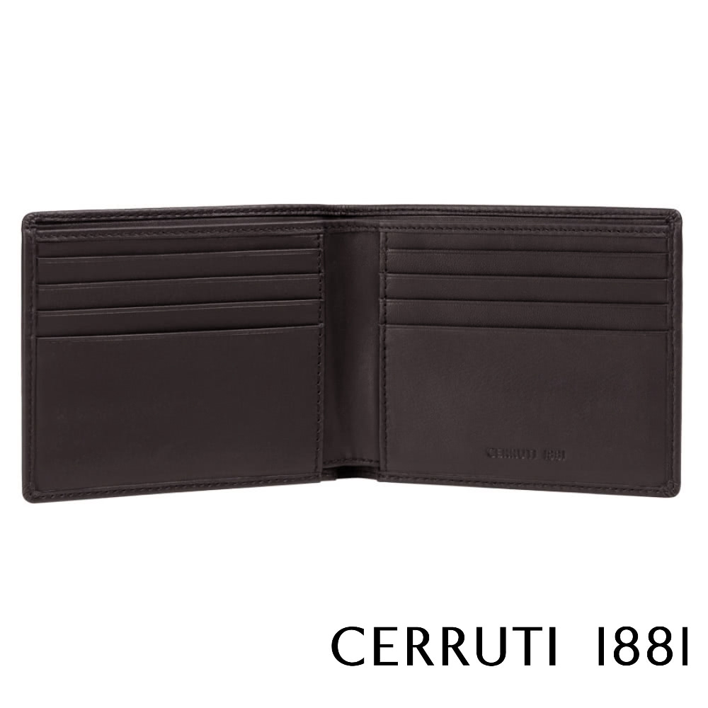 Cerruti 1881 頂級義大利小牛皮8卡短夾皮夾 CE