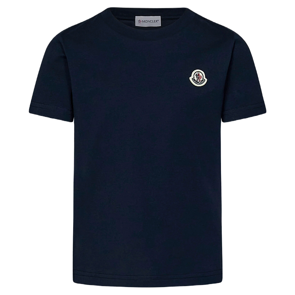MONCLER 童裝 品牌LOGO 短袖T恤-深藍色(14A