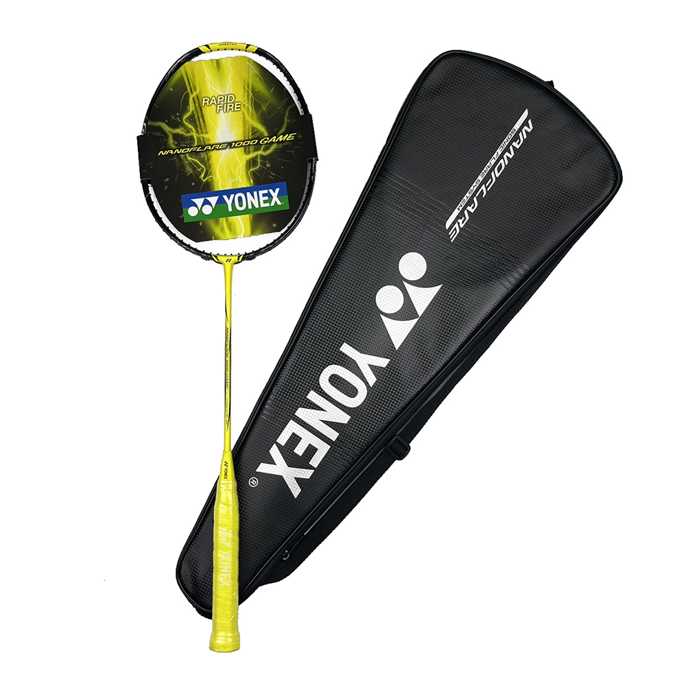 YONEX NF1000台灣製破風框羽球拍4U黑x黃(NF1