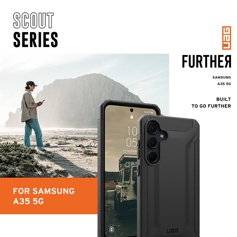 UAG Galaxy A35 5G 耐衝擊保護殼-藍(支援N