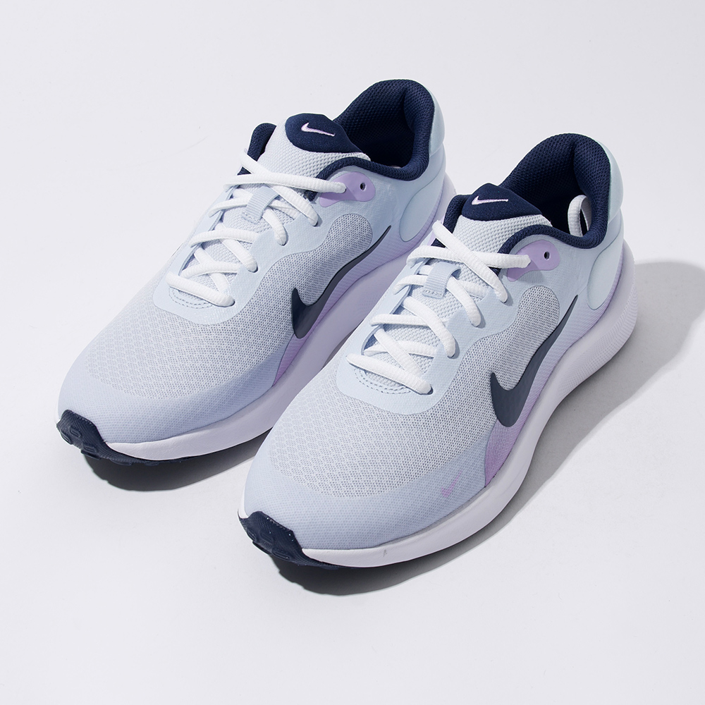 NIKE 耐吉 Revolution 7 女鞋 大童 白藍灰