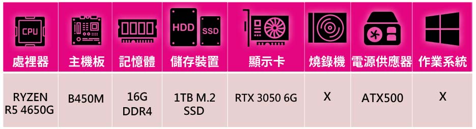 技嘉平台 R5六核GeForce RTX3050{米諾斯}電