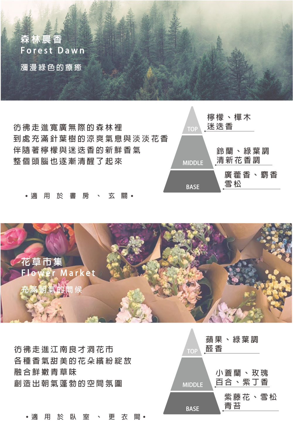 到處充滿針葉樹的涼爽氣息與淡淡花香