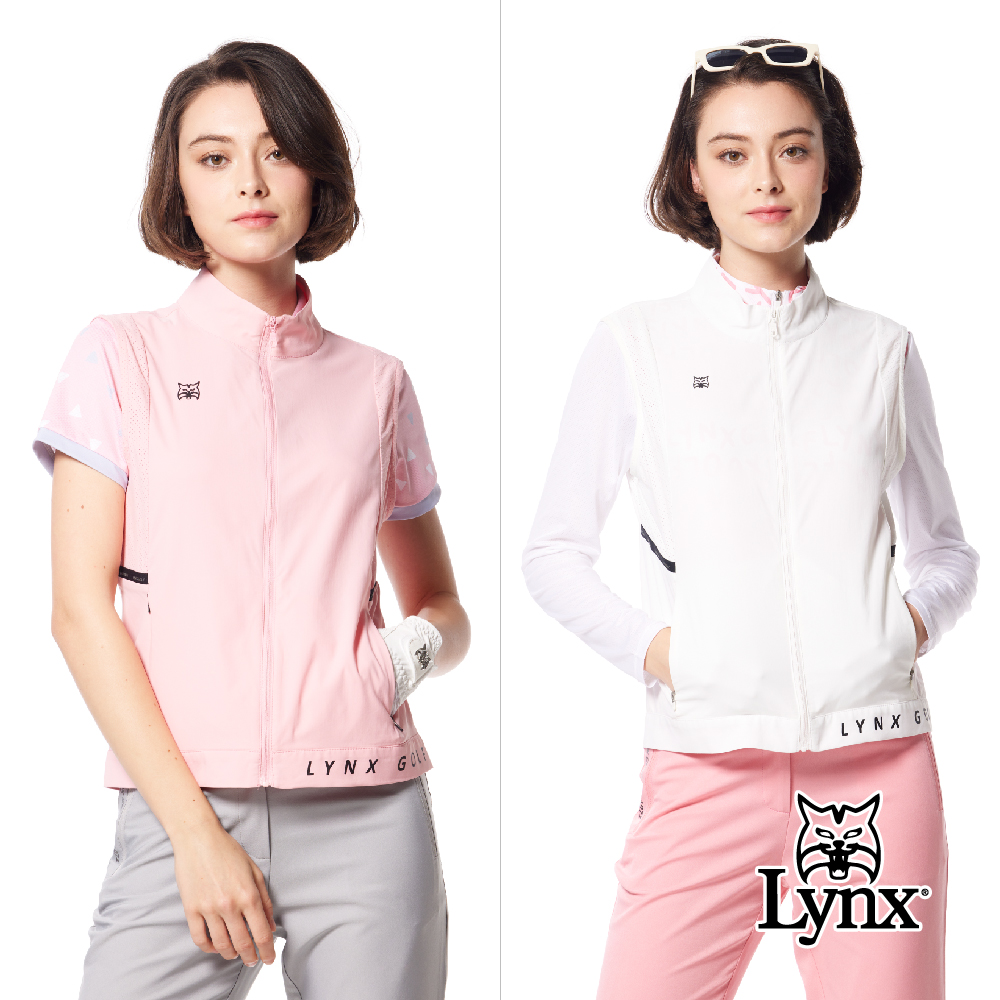 Lynx Golf 女款吸溼排汗機能織帶剪接設計後背山貓沖孔 Lynx Golf 女款吸溼排汗機能織帶剪接設計後背山貓沖孔