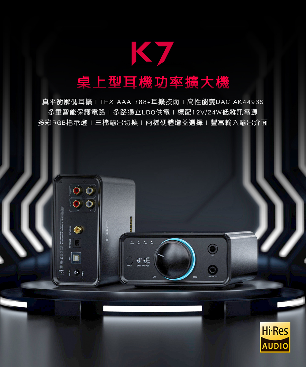 FiiO 桌上型耳機功率擴大機(K7)優惠推薦