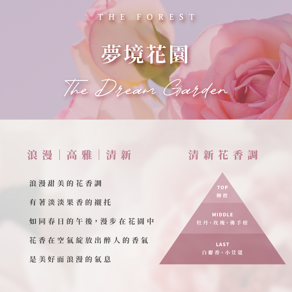 如同春日的午後,漫步在花園中