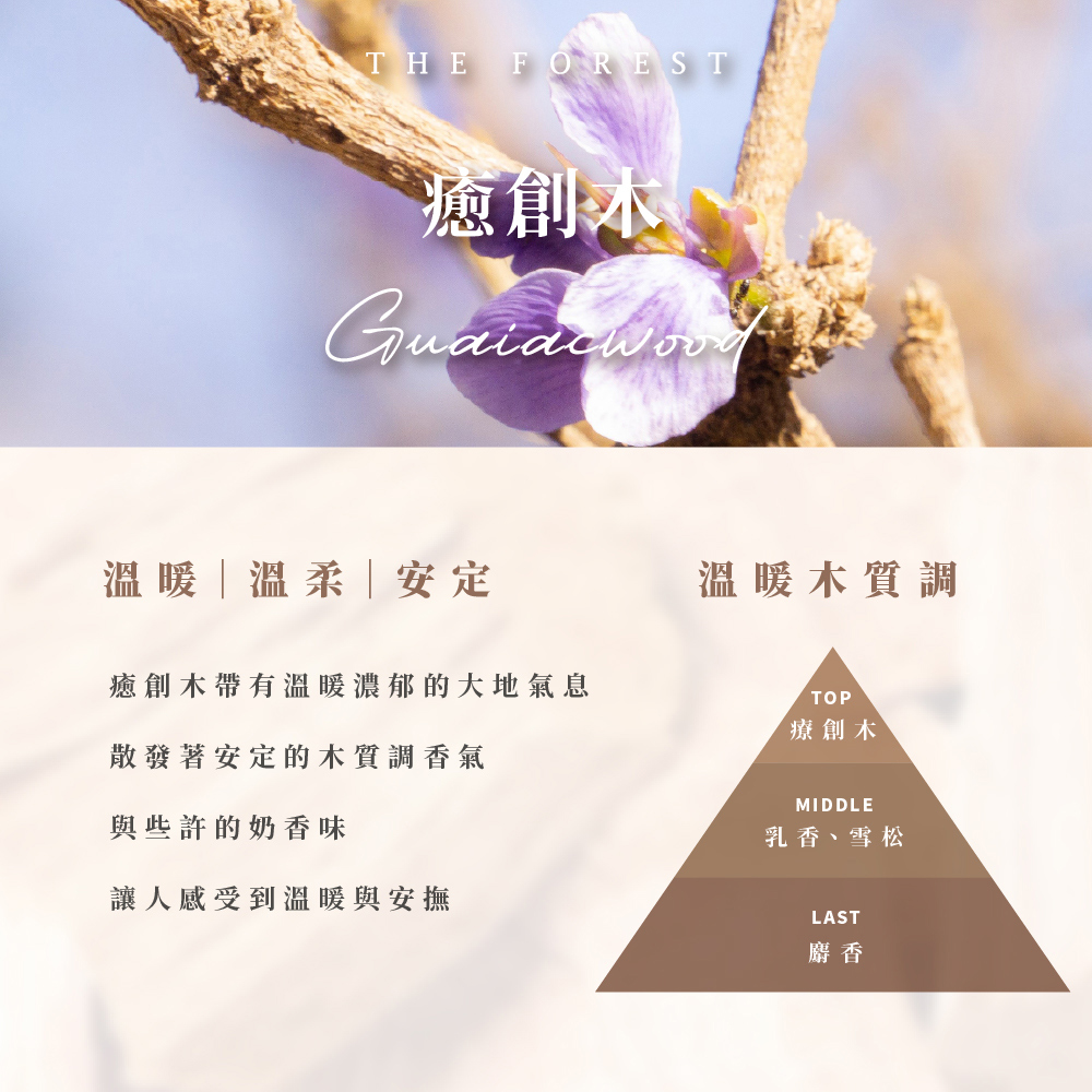 癒創木帶有溫暖濃郁的大地氣息