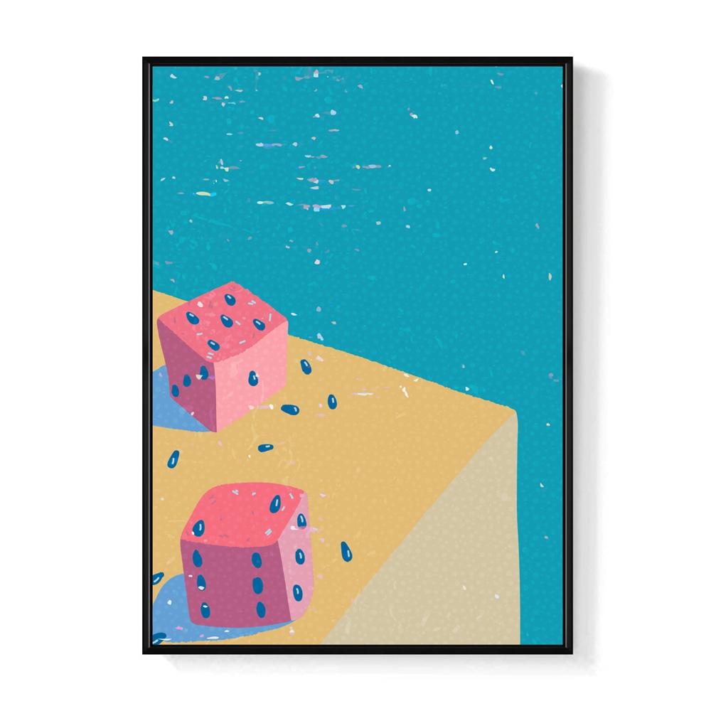 菠蘿選畫所 夏日幾何II -70x100cm(野餐情境居家佈