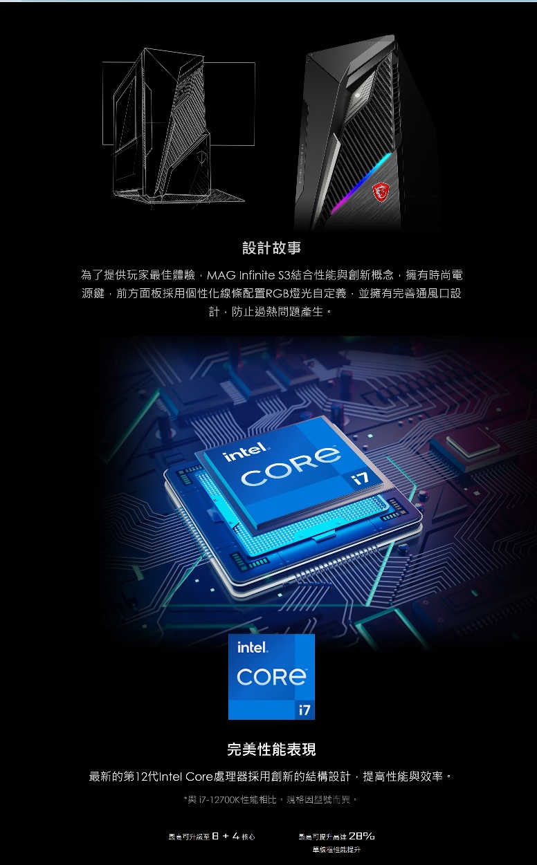 MSI 微星 i5 RTX4060電競電腦(Infinite