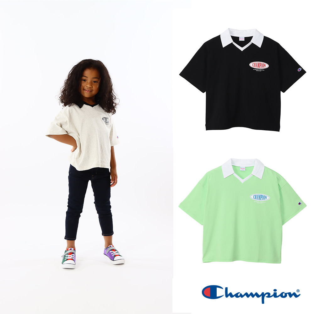 Champion 官方直營-寬版印花短袖POLO衫-童(3色