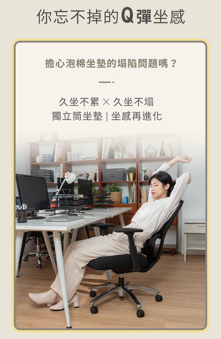 Artso 亞梭 舒彈椅-獨立筒坐墊 x2(電腦椅/人體工學