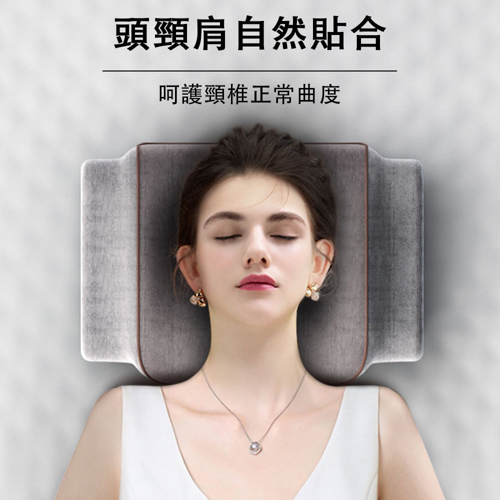 防側睡固定睡姿枕頭 舒適透氣枕(慢回彈記憶棉內芯頸椎枕)好評