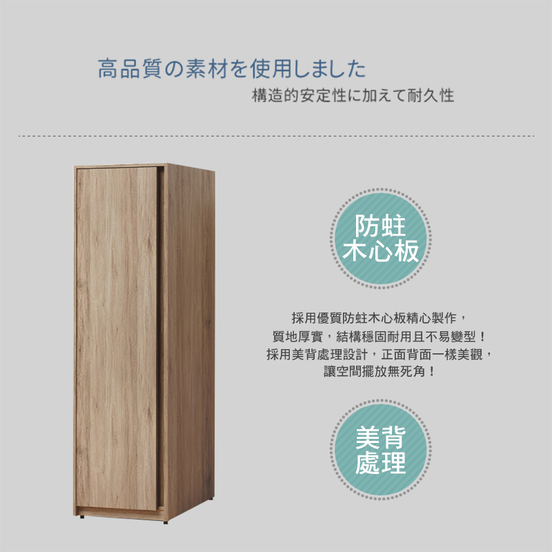 BODEN 亞桑2尺單門左開式衣櫃(單吊桿)好評推薦