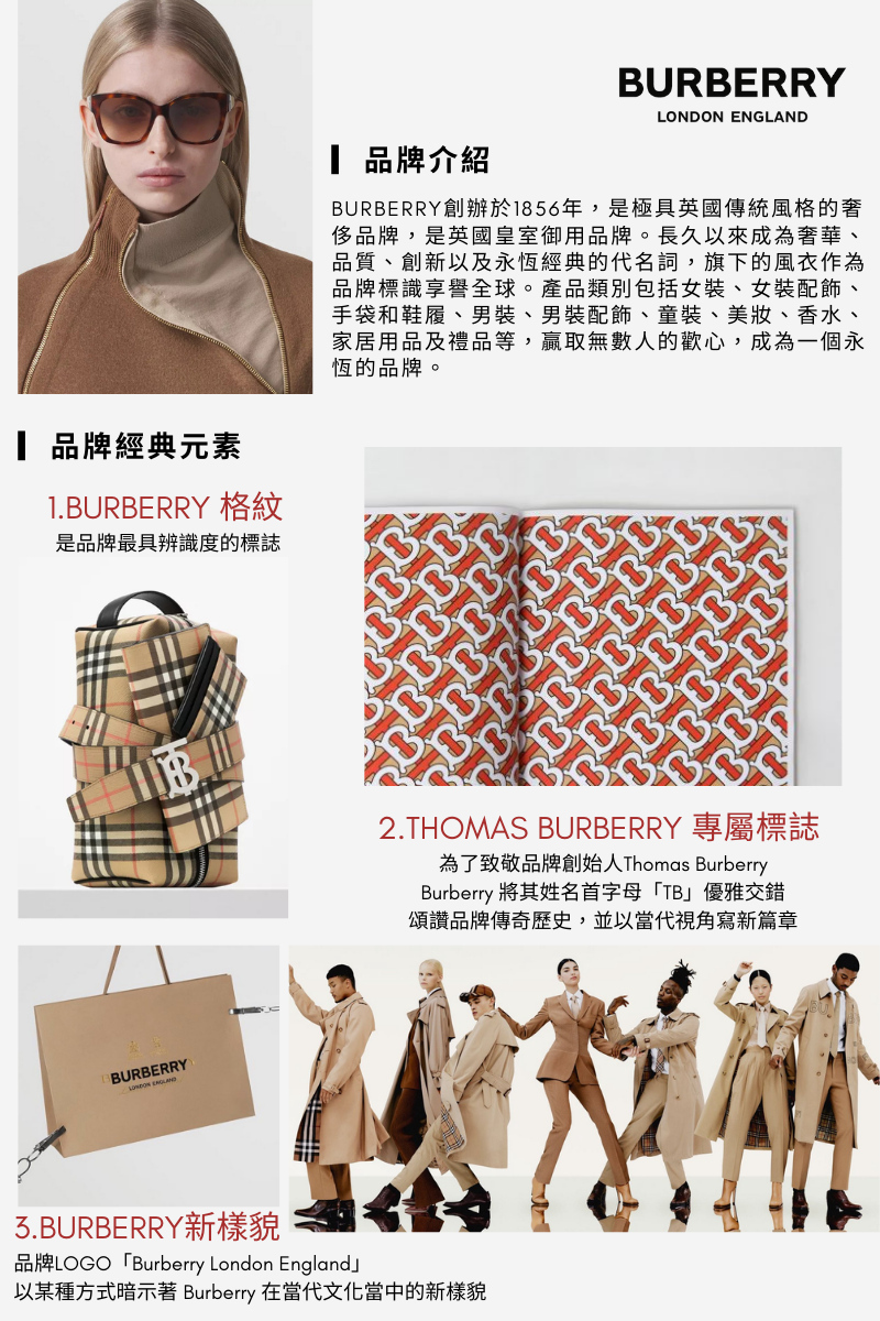 BURBERRY 巴寶莉 方形膠框太陽眼鏡(BE3145D-