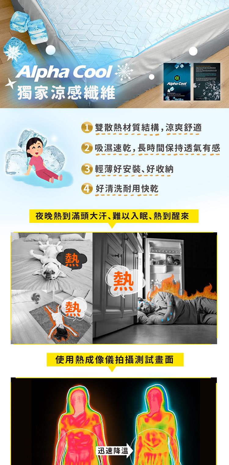 Dr.Air 透氣專家 單人加大3.5尺3D極酷涼沁新降溫涼