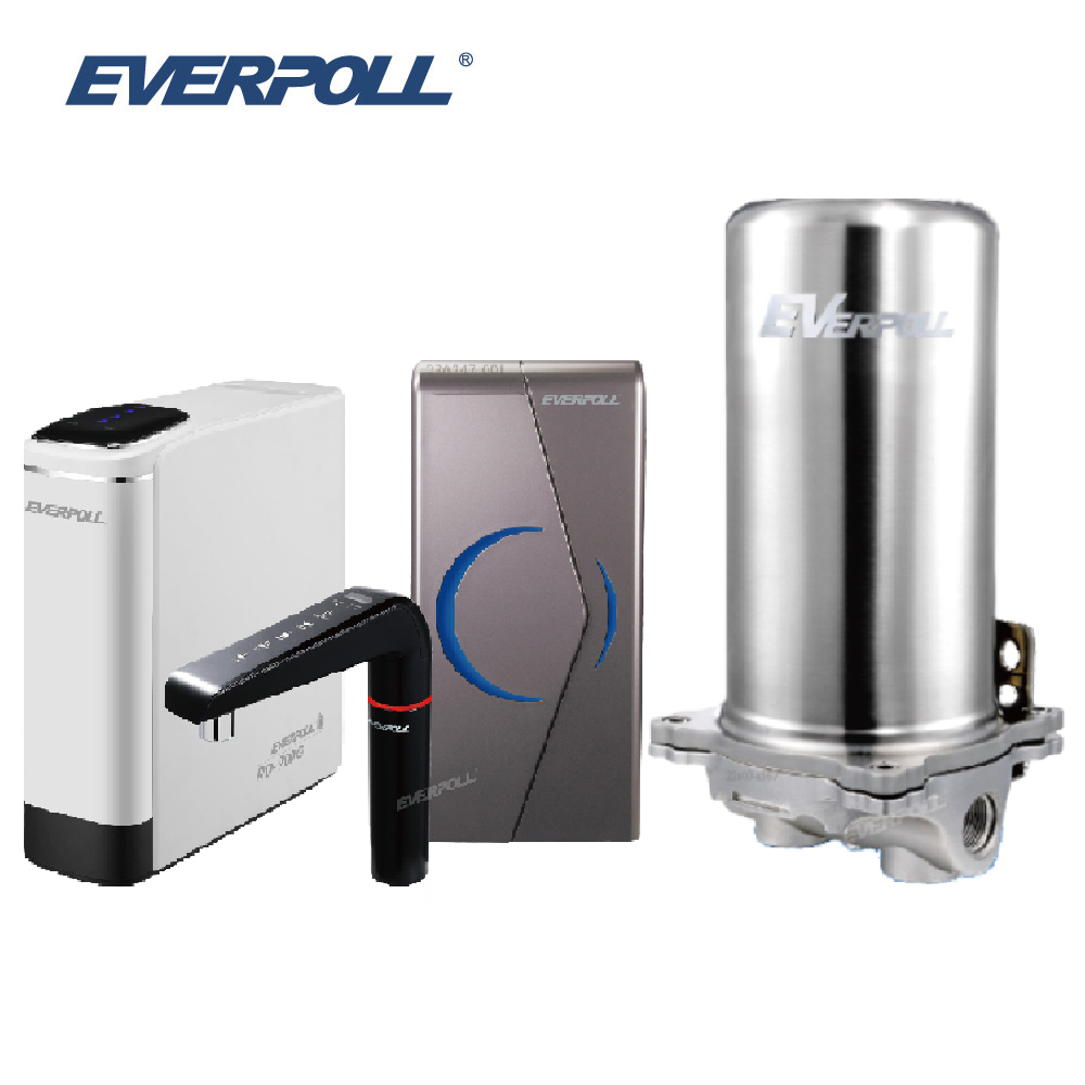 EVERPOLL 全戶濾淨+廚下型雙溫UV飲水機+直出RO淨