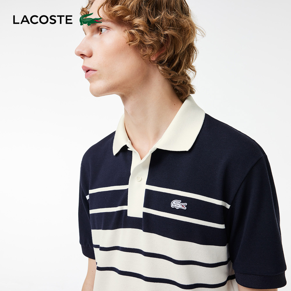 LACOSTE 男裝-法國製造原創L.12.12條紋短袖Po