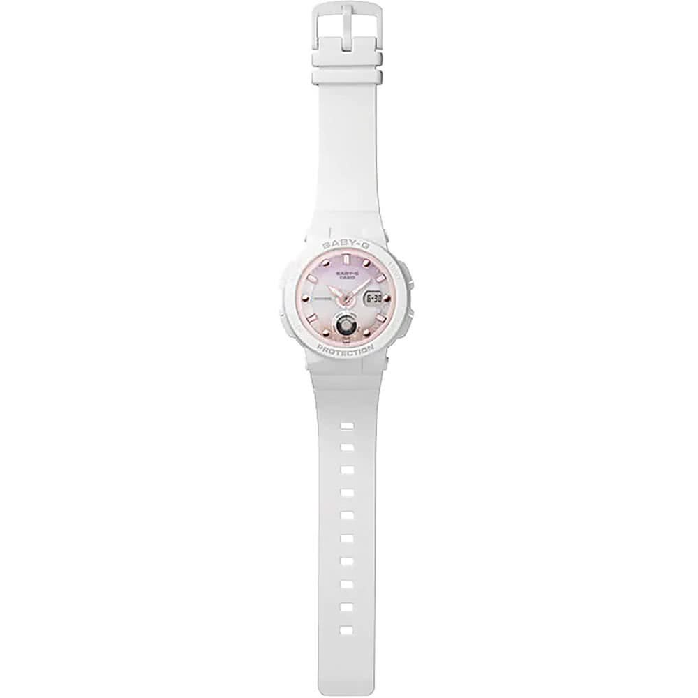 CASIO 卡西歐 Baby-G 海洋渡假 霓虹手錶-白(B