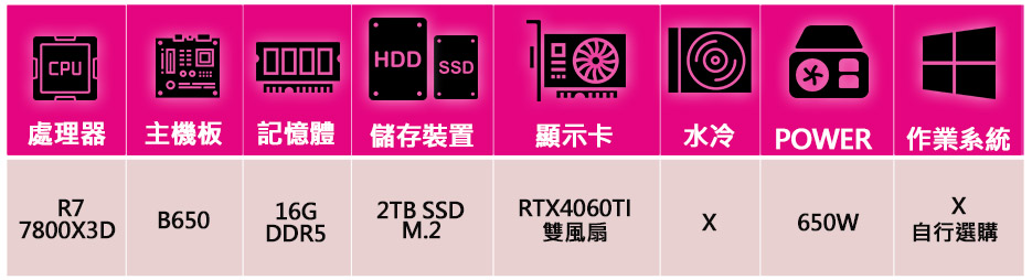 微星平台 R7八核 Geforce RTX4060TI 8G