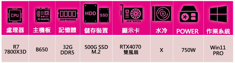 微星平台 R7八核 Geforce RTX4070 WiN1
