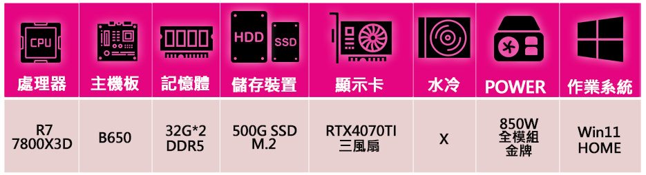 微星平台 R7八核 Geforce RTX4070TI Wi