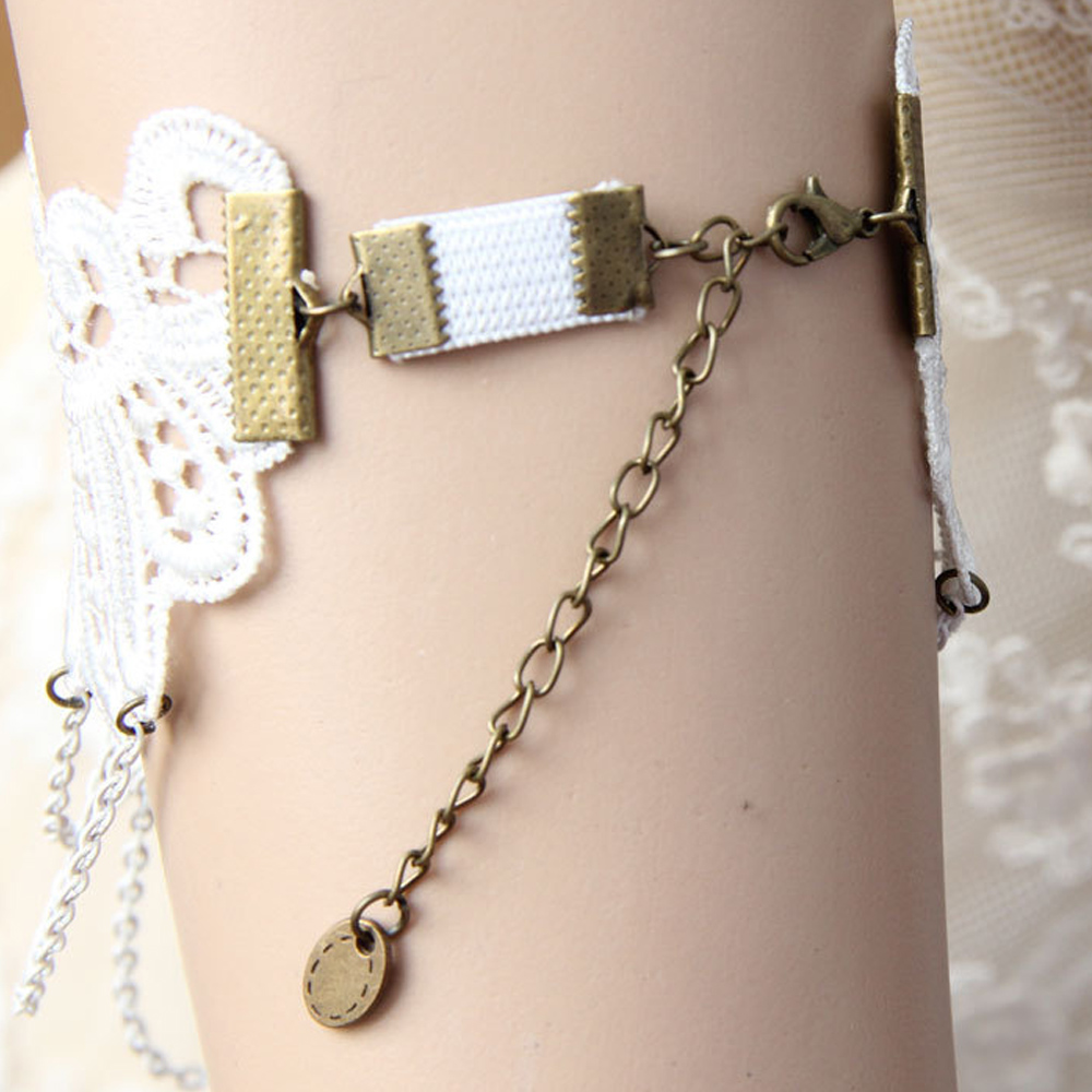 ANGEL 歐美復古珍珠水晶蕾絲新娘手背鏈(白色)優惠推薦
