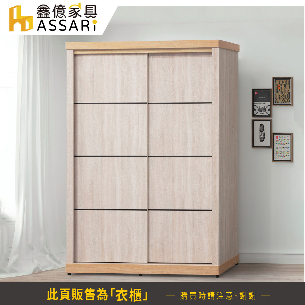 ASSARI 欣克4.8尺推門衣櫃(寬145x深63x高20