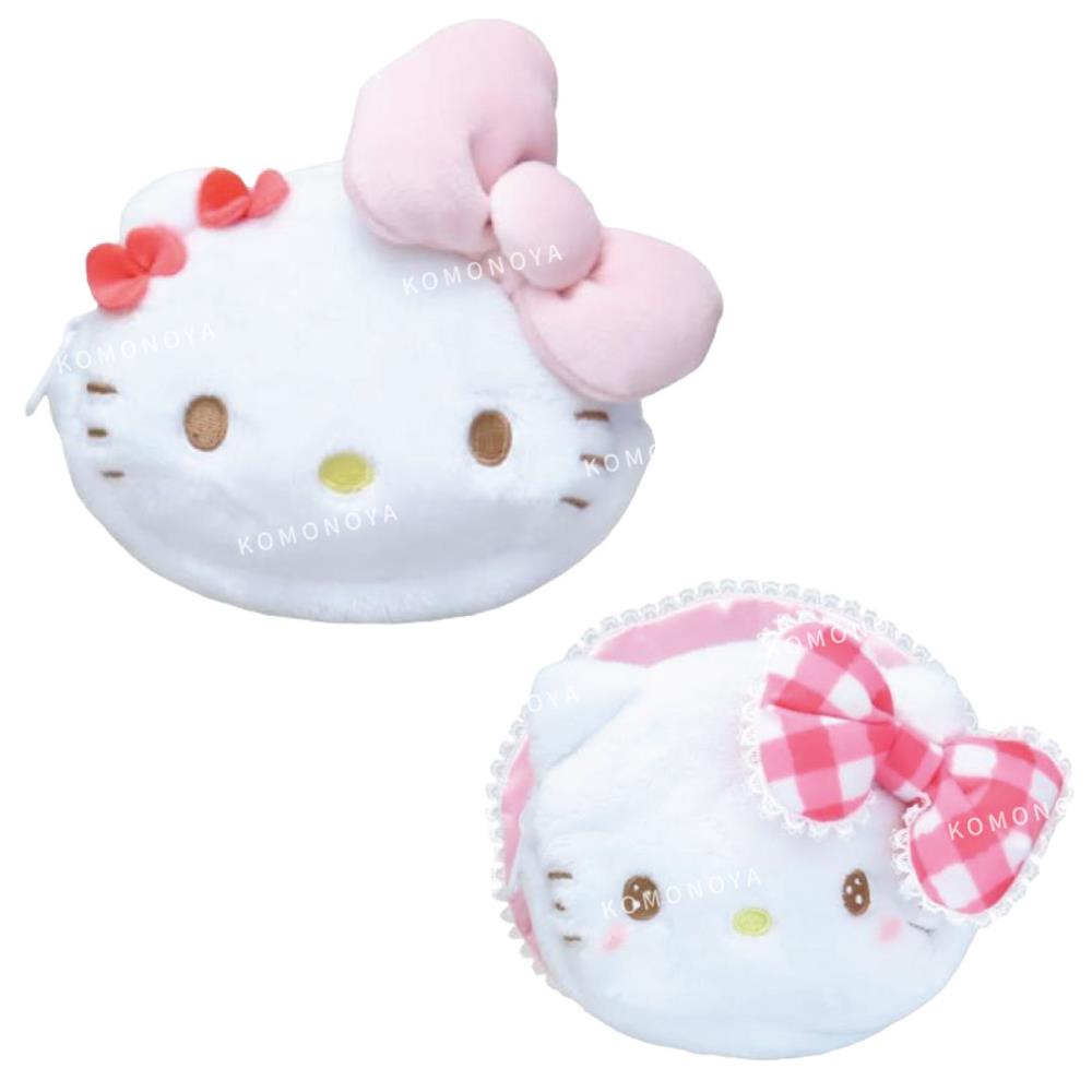 小禮堂 Hello Kitty 絨毛造型化妝包 - 50週年