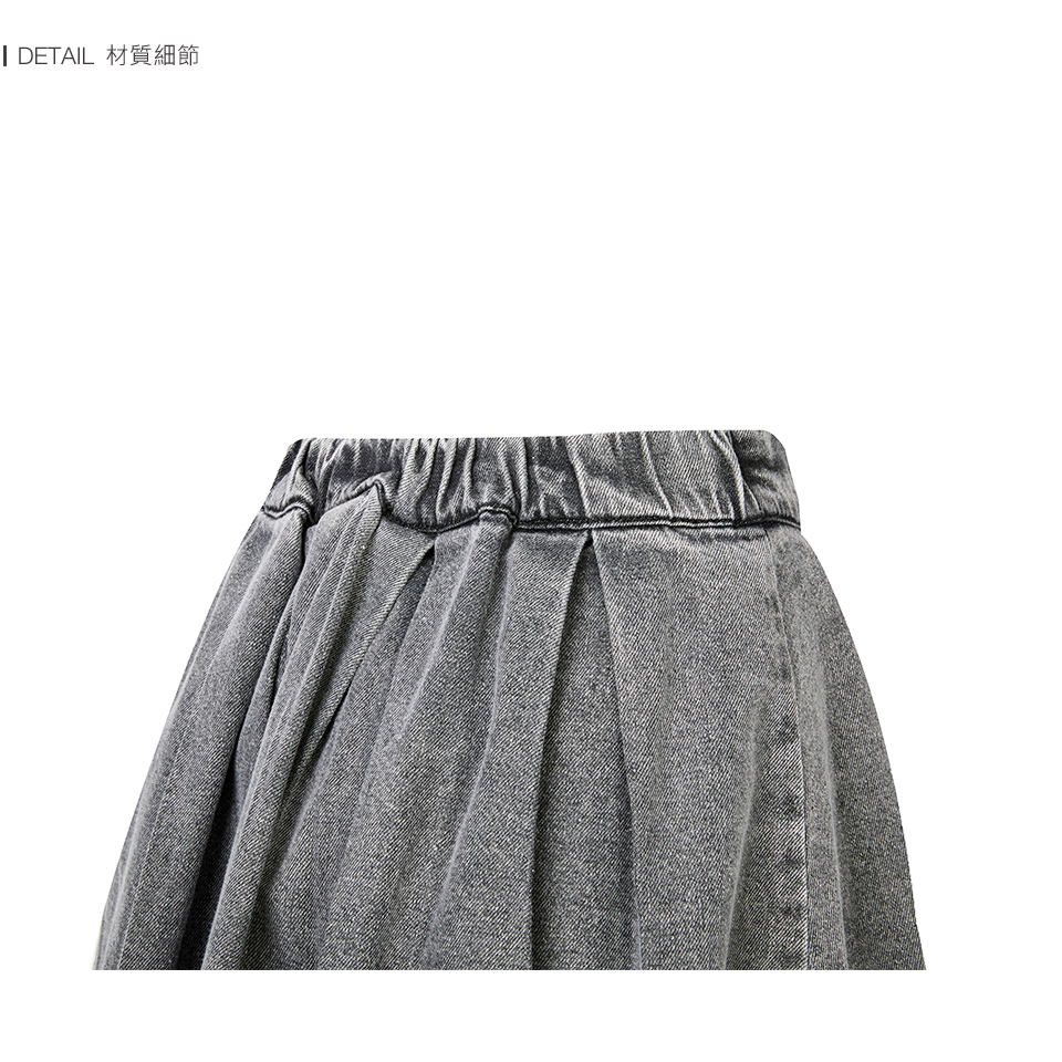 FILA官方直營 女牛仔短裙-黑色(5SKY-1834-BK