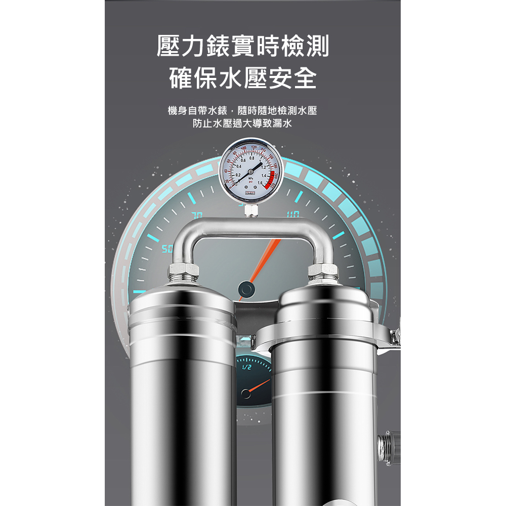 YIFAN 不銹鋼自來水大流量全屋凈水器-5000L(過濾器