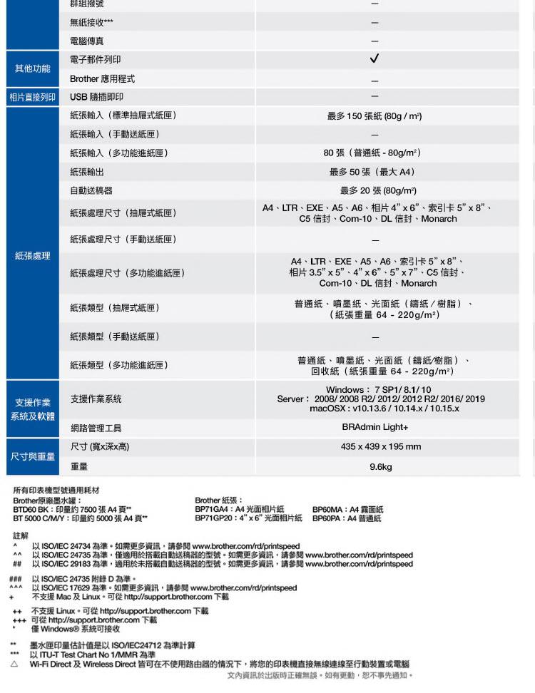 brother DCP-T820DW 威力印大連供 雙面商用