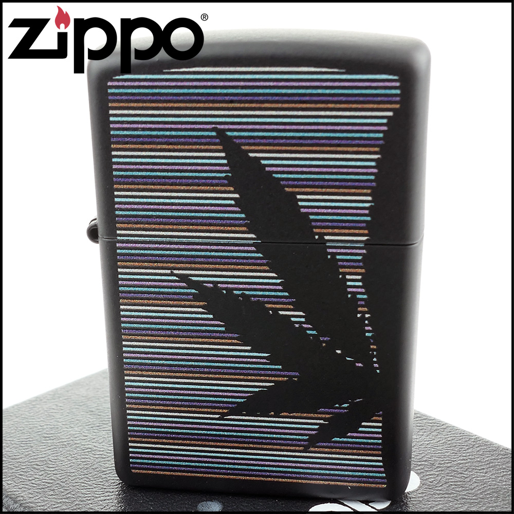 Zippo 美系~Cannabis Design-大麻葉圖案