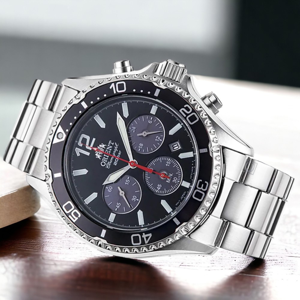 ORIENT 東方錶 太陽能 熊貓款 計時200米防水 腕錶