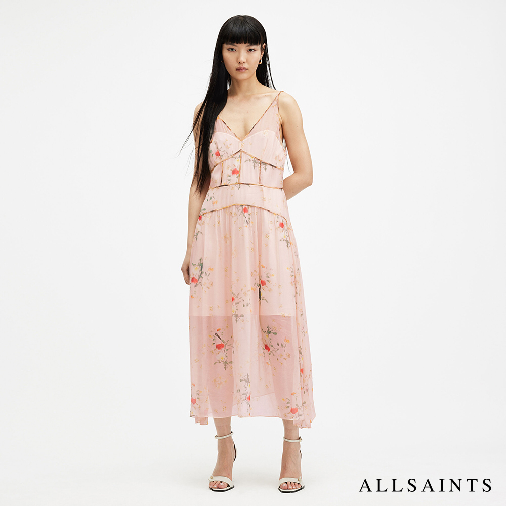 ALLSAINTS SAFFRON KORA 人造絲花卉印花