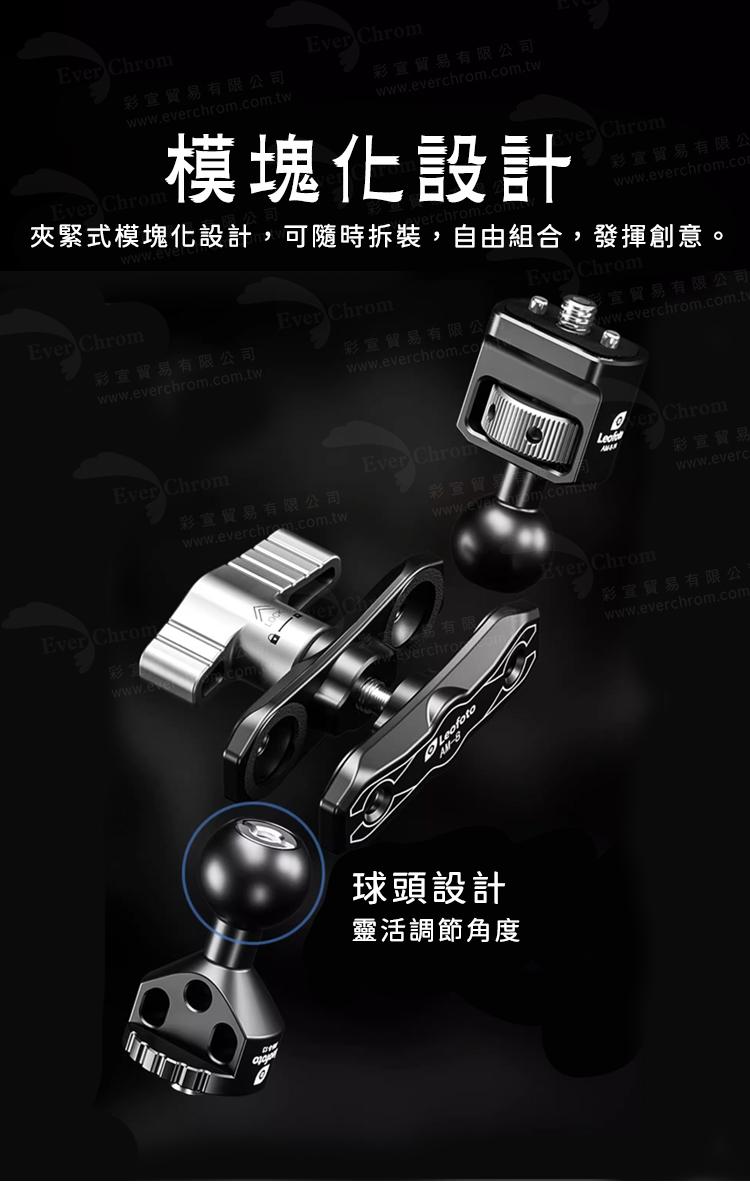 夾緊式模塊化設計,可隨時拆裝,自由組合,發揮創意。