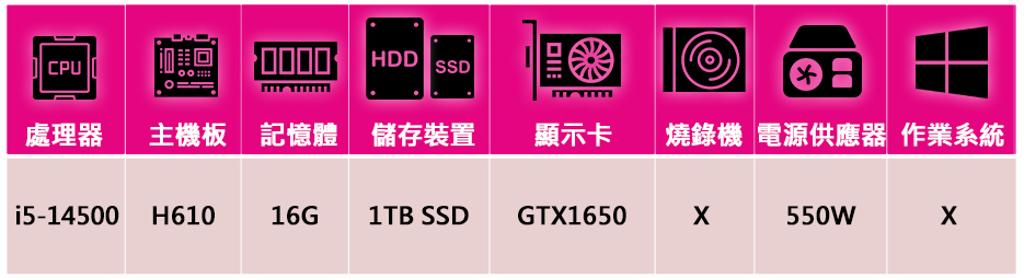 技嘉平台 犀牛戰士i51415 十四核電競遊戲機(i5-14