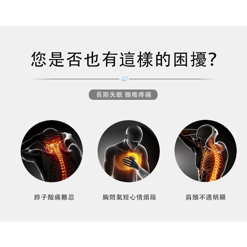 頸椎枕頭 護頸椎睡覺專用(富貴包按摩枕頭 修護圓柱助眠護頸枕