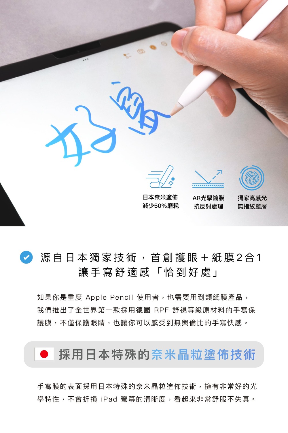 如果你是重度 Apple Pencil 使用者,也需要用到類紙膜產品,