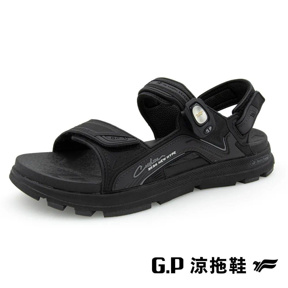 G.P G-tech Foam 舒適高彈涼鞋 男鞋(黑色)品
