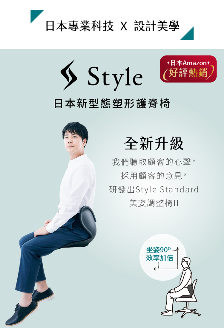 Style Standard 健康護脊椅墊 輕便款 薰衣草紫
