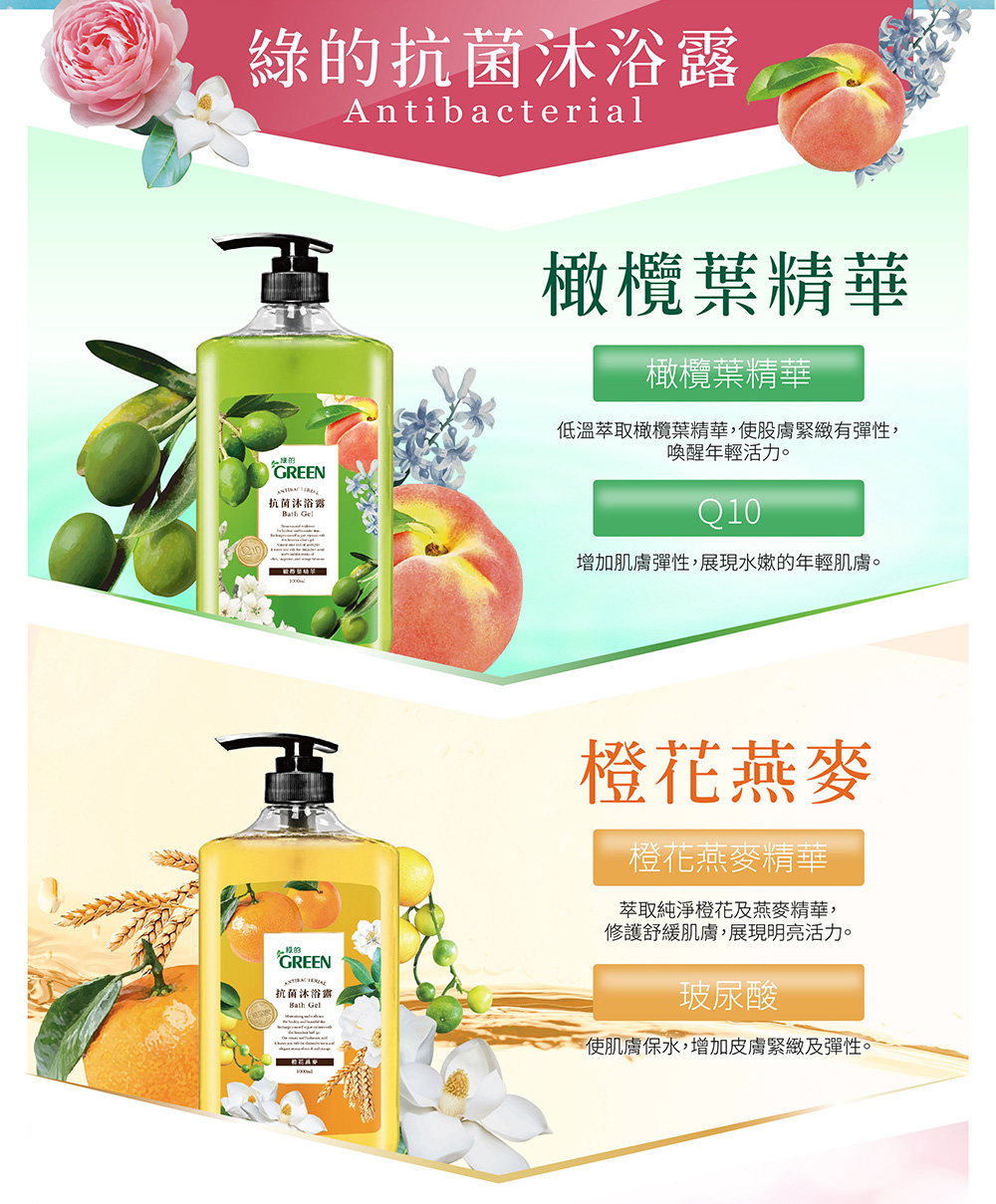 低溫萃取橄欖葉精華,使股膚緊緻有彈性,