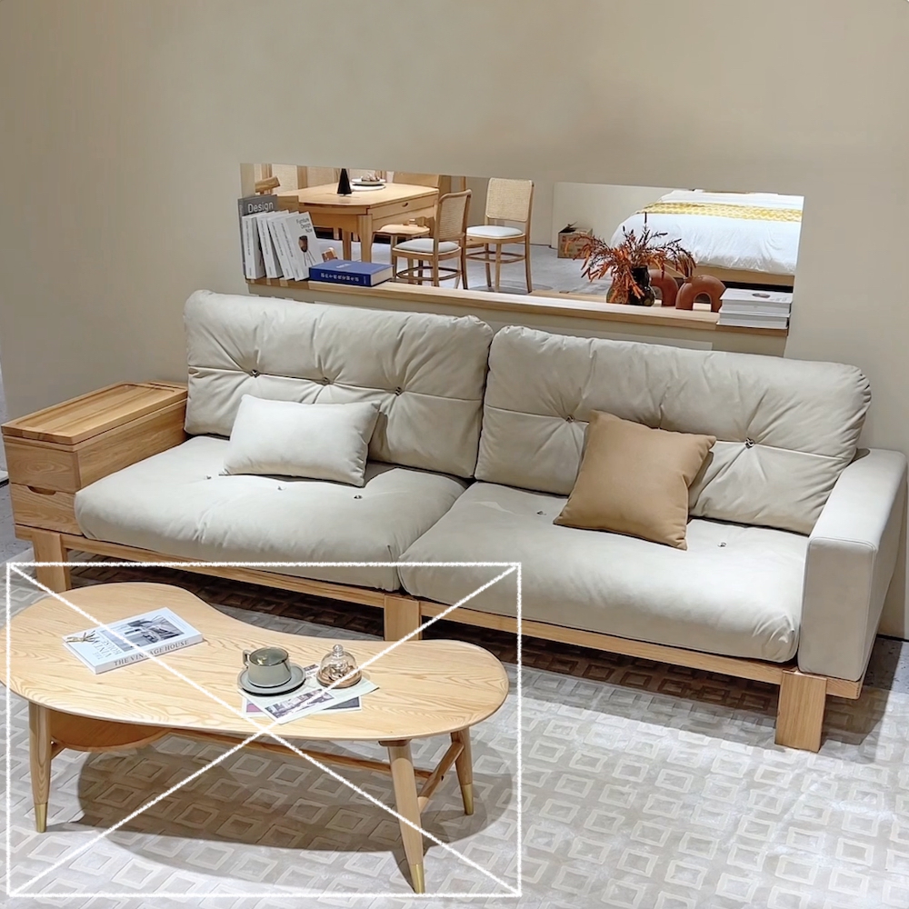 橙家居·家具 /預購/侘寂系列實木直排雲朵沙發 SSX-W1