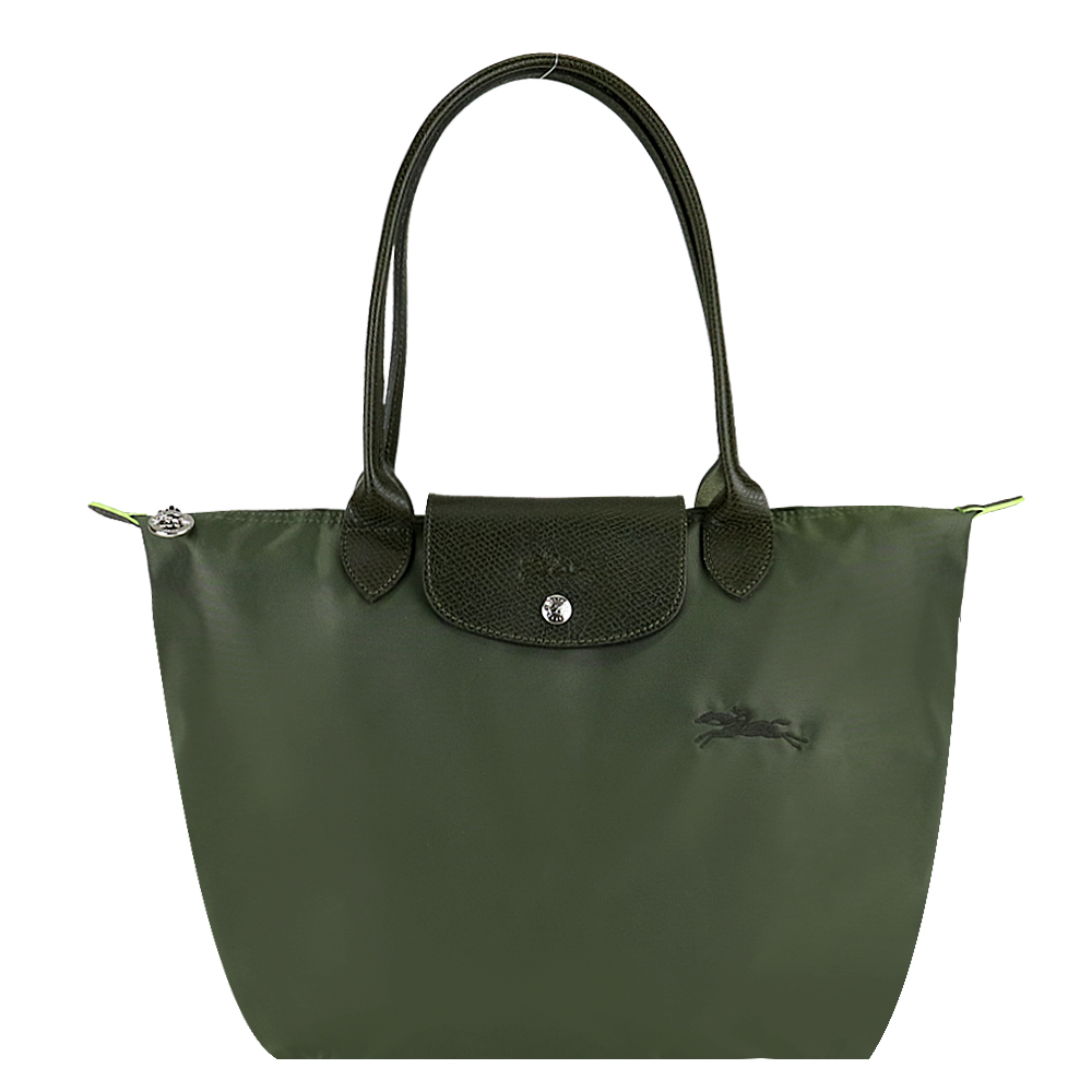 LONGCHAMP LE PLIAGE GREEN系列刺繡長