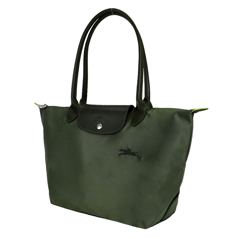 LONGCHAMP LE PLIAGE GREEN系列刺繡長