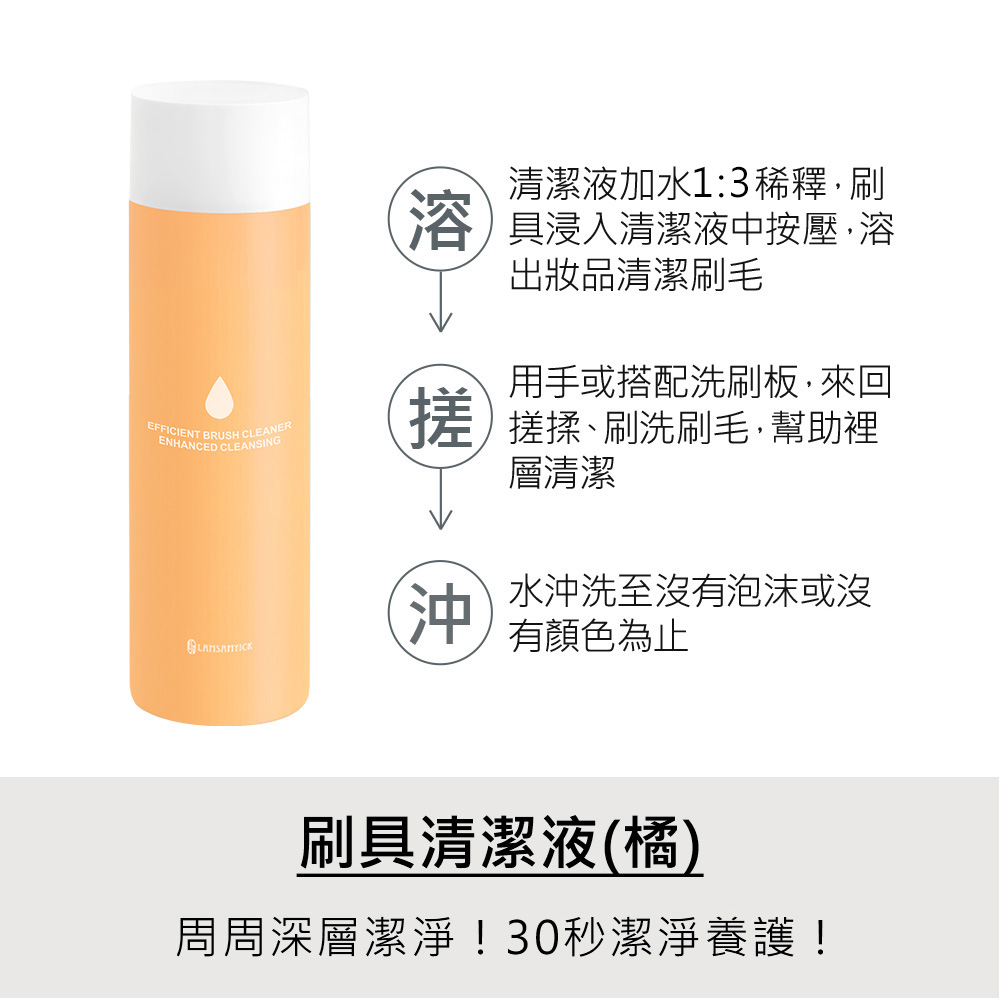 LSY 林三益 深層水洗 刷具清潔液 粉狀適用 橘200ml