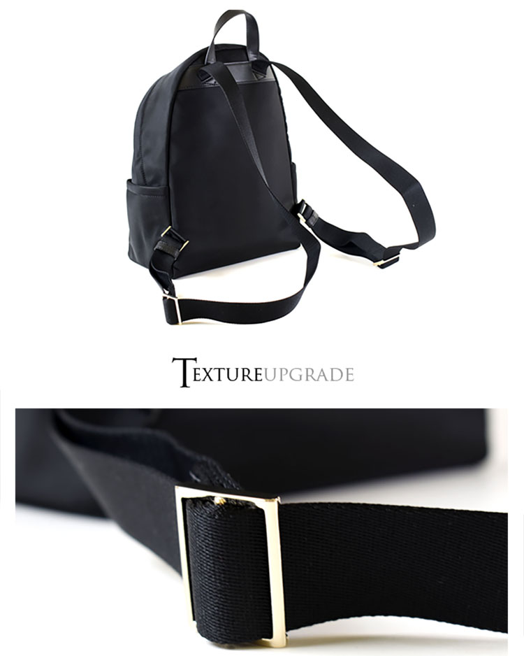 KATE SPADE 高密度尼龍拉鍊後背包-黑色/中優惠推薦